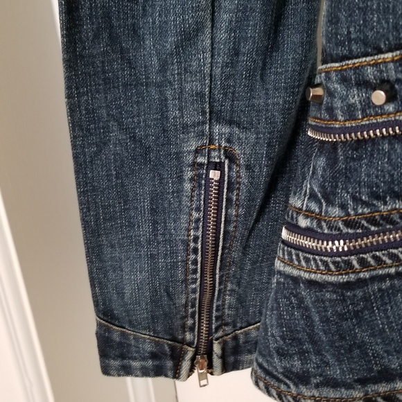 Mebon Studded Denim Moto Jacket - Picture 2 of 4